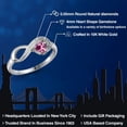 thumbnail image 2 of Gem Stone King 10K White Gold Pink Tourmaline and White Diamond Accent Infinity Ring for Women (0.23 Cttw, Heart Shape 4MM, Gemstone October Birthstone, Available in Size 5,6,7,8,9), 2 of 6