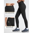 thumbnail image 4 of BALEAF Women's Thick Fleece Lined Warm Leggings Thermal Winter Pants Water Resistant Hiking High Waisted Black XL, 4 of 7