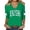 3-Green, variant on St Patricks Day Shirt Women V Neck 3/4 Sleeve Tops for Women Green Shirts Womens Graphic T Shirts Women Shirts