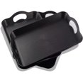 thumbnail image 1 of LEEHOWA 3 Pack 16” Plastic Tray with Handles Rectangle Serving Set, Breakfast Trays Handles, Restaurant Set for Food, Waterproof and Non Slip Tray(Black Wood Grain), 1 of 7