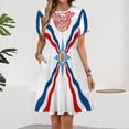 thumbnail image 2 of Assyrian Flag Sundress Short Sleeve Dress Summer Women Clothes Dress for Women Dresses, 2 of 7