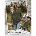 thumbnail image 7 of Hibeli Women Crew Neck Long Sleeve Ribbed Slim Fit Solid Color Top, 7 of 7