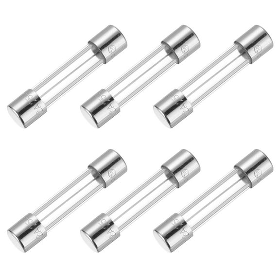 Uxcell 12A 250V Glass Fuse 5x20mm Time Delay Fuse UL Listed Slow Blow Fuse for Home Appliances(Pack of 6)