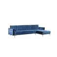 thumbnail image 2 of Chic Home Kiefer Velvet Right Facing Convertible Sectional Sofa Bed, 2 of 6