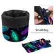 thumbnail image 4 of PhooArto Drawstring Cosmetic Bag, Barrel Shaped Portable Travel Makeup Bags, Neon Dragonfly Pattern Large Capacity Waterproof Multifunctional Bucket Toiletry Bag, 4 of 6