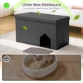 thumbnail image 6 of DOMIPET Cat Litter Box Enclosure Furniture Hidden, 3 IN 1 Cat Washroom Bench Storage Cabinet, Extra Large 35.4'' x 19.7'' x 19.7'', Dog Proof, Easy Clean, Easy Assembly, 6 of 13