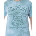 thumbnail image 3 of Star Wars Women's The Child Wherever I Go He Goes Tie Dye Skimmer Raw Edge Crop Top T-Shirt, 3 of 7