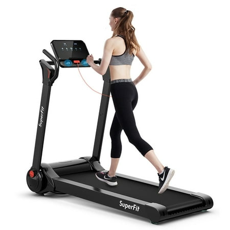 Costway SuperFit 2.25HP Folding Electric Motorized Treadmill with Bluetooth Speaker