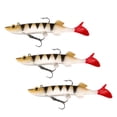 thumbnail image 1 of 3 piezas de señuelos artificiales de pesca de plomo blando con cola en T de 4,7 pulgadas, con anzuelo simple. 038, 1 of 9