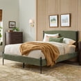 thumbnail image 4 of Better Homes & Gardens Ambrose Upholstered Queen Bed, Forest Velvet and Forged Iron, 4 of 21