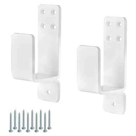 

2X4 Door Brackets Heavy Duty Upgraded Door Bar Holder Brackets for Home Security Suit for 2X4 Lumber White