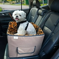 Arf Pets Pet Car Seat, Dog Booster Safety Seat with Adjustable Straps, Foam Base and Tether Strap
