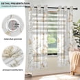thumbnail image 3 of Yayeee Window Curtains Light Filtering 63"x52" Grommet Panel Pair Home Living Room Decor, Rabbit Pattern, 3 of 7