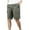 Mens Shorts Army Green, variant on XL-5XL Mens Shorts Big & Tall with Zipper Pockets Plus Size Cotton Short Casual Plaid Printed Straight Leg Elastic Waist Relaxed Trousers