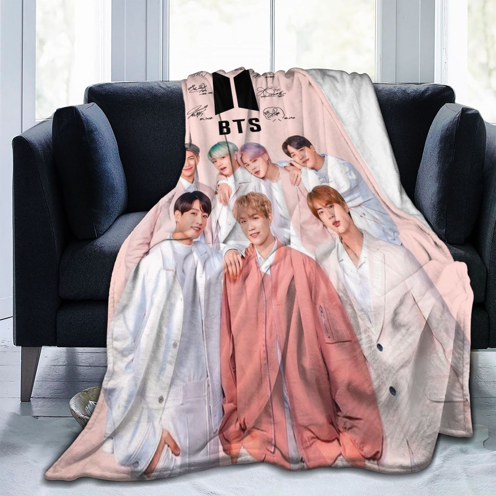 BTS ARMY Blanket BTSブランケット Kpop Bts Fleece Blanket Super Soft Cozy Throw Blanket 40