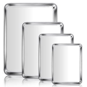 Vesteel 4-Piece Stainless Steel Baking Sheet Set