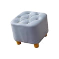 thumbnail image 2 of Taburete cuadrado pequeño, taburete otomano, taburete de ocio estable, reposapiés, taburete para cambiar zapatos, para entrada, guardería, sofá, hogar Azul, 2 of 10