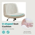 thumbnail image 5 of Simenmax Home Office Desk Chair, Mid-Century Inspired Adjustable Swivel Comfy Upholstered,Beige, 5 of 8
