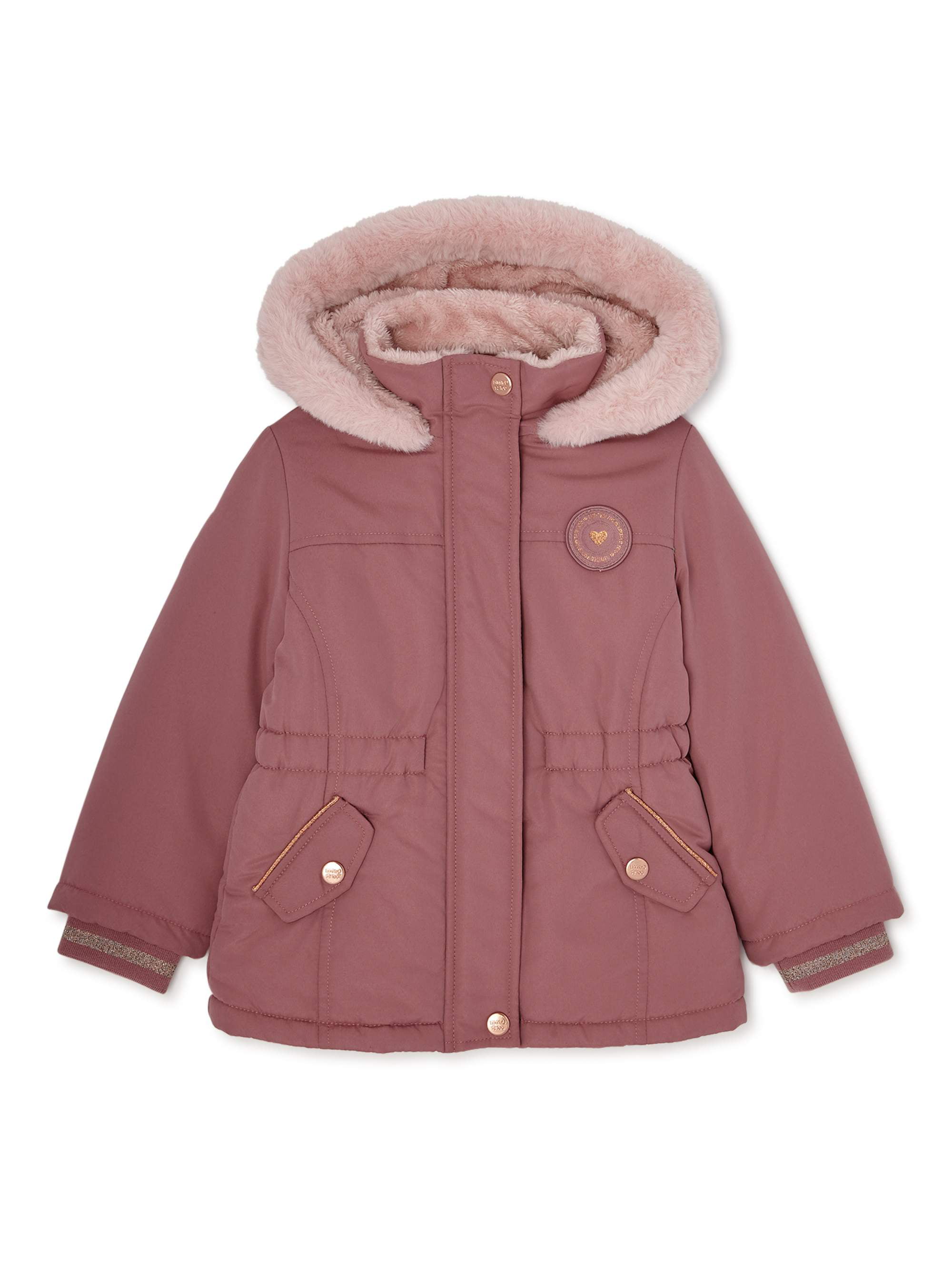 Limited Too Girls Anorak Jacket with Faux Sherpa Fleece Lining and Faux ...