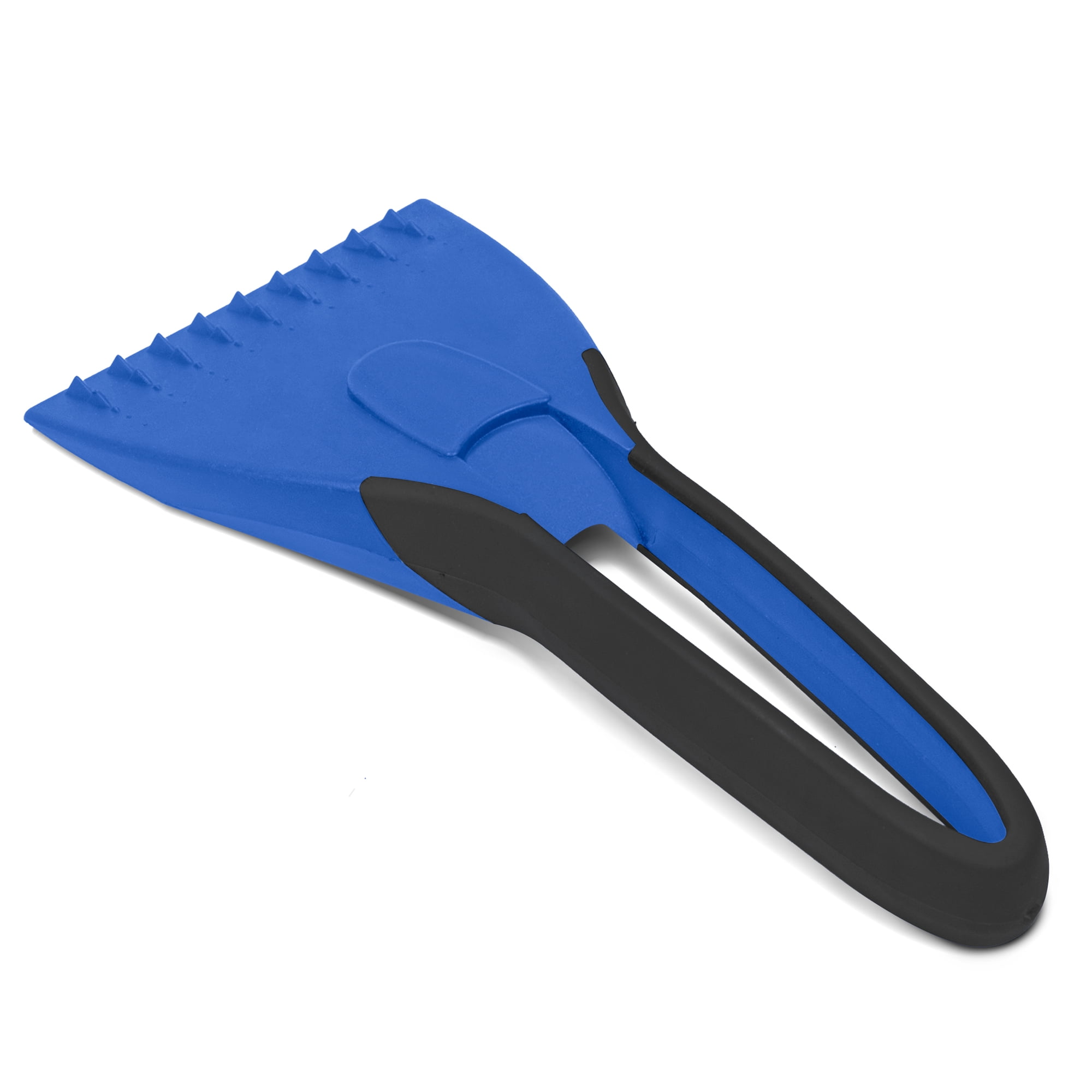 Motor Trend Compact Ice Scraper Winter Snow Brush with Ergonomic Rubber Grip for Car Windshields