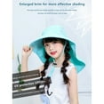 thumbnail image 5 of Biezeib Little Girls Fisherman Hat UPF 50+ Protection Caps Wide Brim Neck Flap Beach Play Hats, 5 of 6