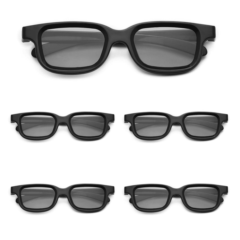 3 Pairs of Passive Universal 3D New Standard Clip on Glasses Available in Black Blue and Red for Prescription Eyewear for use with All Passive 3D Tvs Cinema and Projectors 3 x Black Clip On