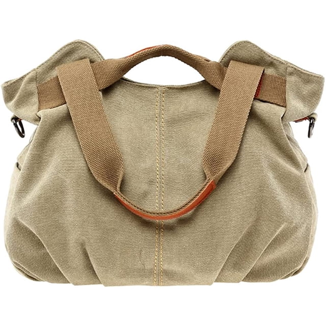 LinYooLis Sac à Main Fourre-Tout pour Femmes en Toile Hobo Sac à Bandoulière Rétro Grande Capacité