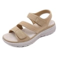 thumbnail image 2 of Summer Leather Sandals for Women Sporty Wedge Lightweight Velcro Plus Size Slippers for Women, 2 of 7