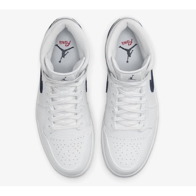 Ni - ke Air Jordan 1 Mid “Paris” White Midnight Navy US Men's Size 14 NEW 100% Authentic