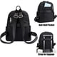 thumbnail image 2 of Mochila Travistar para mujer, pequeña y elegante, de nailon, resistente al agua, informal, para el colegio, pequeña, antirrobo, color negro, 2 of 4