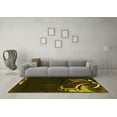 thumbnail image 3 of Ahgly Company Machine Washable Indoor Rectangle Abstract Yellow Modern Area Rugs, 4' x 6', 3 of 4