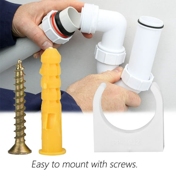 Gas Pipe Clamp,20pcs 16/20/25/32mm U Shaped Water Pipe Clamp Plasric Pipe Clamp Exquisite Design