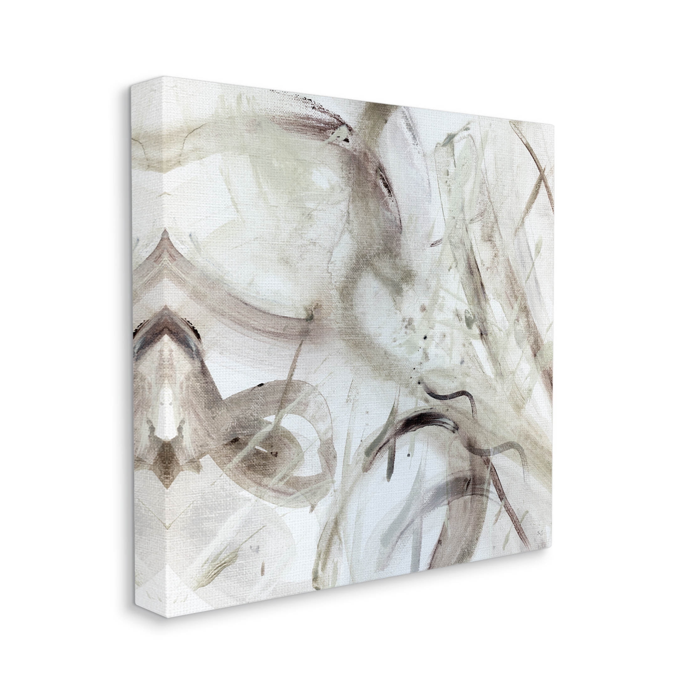 Stupell Industries Contemporary Beige Abstract Composition Painting Gallery Wrapped Canvas Print Wall Art, Design by Susan Jill