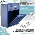 thumbnail image 3 of AdirOffice Ultimate Locking Wall Mounted Drop Box Medium Blue (631-05-BLU-PKG), 3 of 9