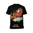 thumbnail image 2 of Men's Christmas T Shirt, 3D All Over Print Santa Claus Graphic Tee, Funny Holiday Short Sleeve Crew Neck Top for Men, Soft Stretchy 88% Polyester 12% Spandex, S-4XL, 2 of 7