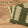 thumbnail image 2 of Homieway Placemats Set of 4, Boho Tassel Paper Woven Braided Placemats 12x18 inch Aesthetic Natural Rustic Place Mats for Dinner Wedding Party Beach Farmhouse Table Decoration, Green, 2 of 6