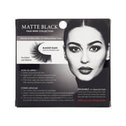 KISS Lash Couture Faux Mink 3D Matte Black, False Eyelashes, Matte Silk, 14mm, 1 Pair