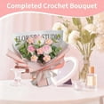 thumbnail image 2 of 1PC Crochet Flowers Bouquet, Handmade Knitted Bouquet, Artificial Knitted Flower with Roses for Wedding, Anniversary, Birthday, Valentine's Day Present, Home Decor, 2 of 5