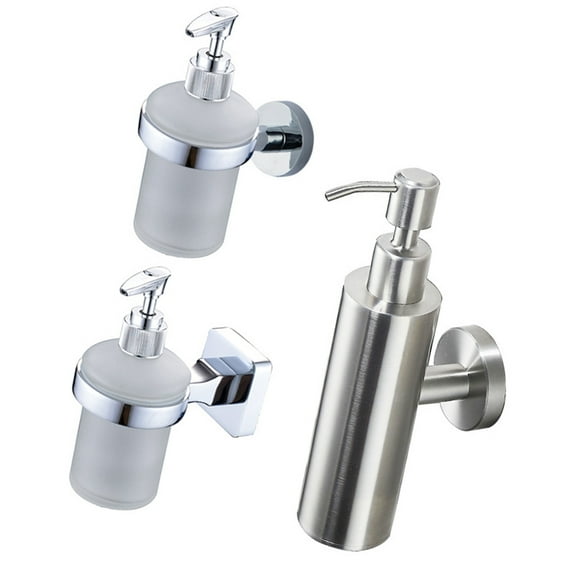 WHAMVOX  Brushed Nickel Soap Dispenser Bathroom Stainless Steel