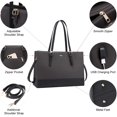 thumbnail image 3 of YOUI-GIFTS Laptop Bag for Women, Fashion Computer Tote Bag 15.6 Inch Large Handbag, Shoulder Bag Purse for Business Work, 3 of 6