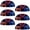 Multicolored 4, variant on PhooArto 6 Pcs Cup Drawer Pulls, Brown Anchor Wooden Board Shell Shape Handles Cabinet Knobs for Dresser Cupboard Closet Wardrobe with Screws
