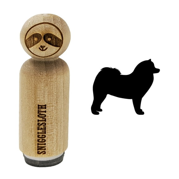 Samoyed Dog Solid Rubber Stamp for Scrapbooking Crafting Stamping - Mini 1/2 Inch
