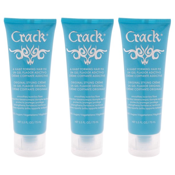 Crack Hair Fix Crack Leavein Styling Creme 2.5 oz Pack of 3