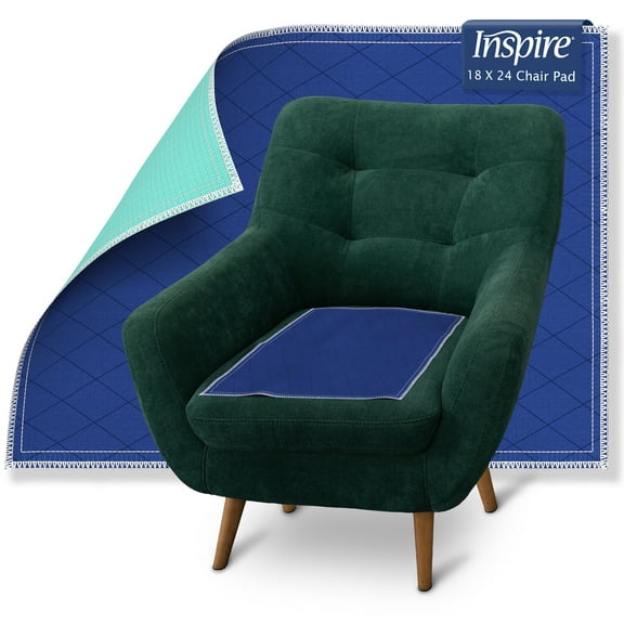 Inspire Washable Waterproof Chair Pad For Incontinence, 18 inches x 24 inches