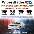 thumbnail image 2 of 2013 Chevrolet Caprice Beam Wiper Blades Wipers w/1yr Warranty (Set of 2) (WiperBladesUSA), 2 of 5