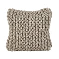 thumbnail image 1 of SARO LIFESTYLE Chunky Cable Knit Design Wool Down Down Filled Throw Pillow, 18", Fog, 1 of 1