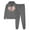 Dark Gray, variant on USSUMA Women Sweatsuits 2 Piece Set Women Hoodie Long Sleeved Pullover Sweatpant Outfits Pocket Drawstring Print Tracksuit Stretchy Waist Trendy Jogger Sets Plus Size Outdoor Fall Suit