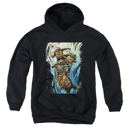 TMNT Teenage Mutant Ninja Turtles Cool Rainbow Warriors Unisex Youth Pull-Over Hoodie