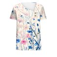 thumbnail image 4 of Fiudx Camisas para Mujer Top Informal de Primavera y Verano de Manga Corta con Cuello En V para Mujer, 4 of 5