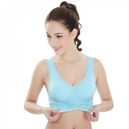 

Women Lace Bras Workout Activity Lingerie Lace Cross Side Buckle
